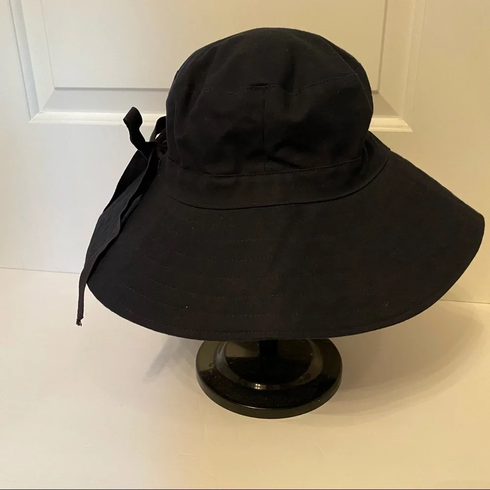 HELEN KAMINSKI HAT NAVY BLUE FABRIC WIDE BRIM SUN AUSTRALIA ONE SIZE OS